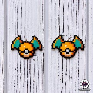 Charizard Pokémon Pokéball Perler Earrings